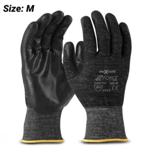 Maxisafe GKH197-08 (GKH197-M) G-Force Cut 5 Micro-Foam NBR Coated Gloves (MEDIUM)